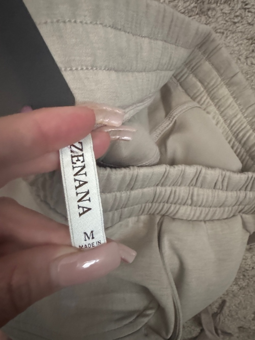 Zenana Outfitters Light Gray Wide Leg Pants with Branded Tab - Picture 4 of 4